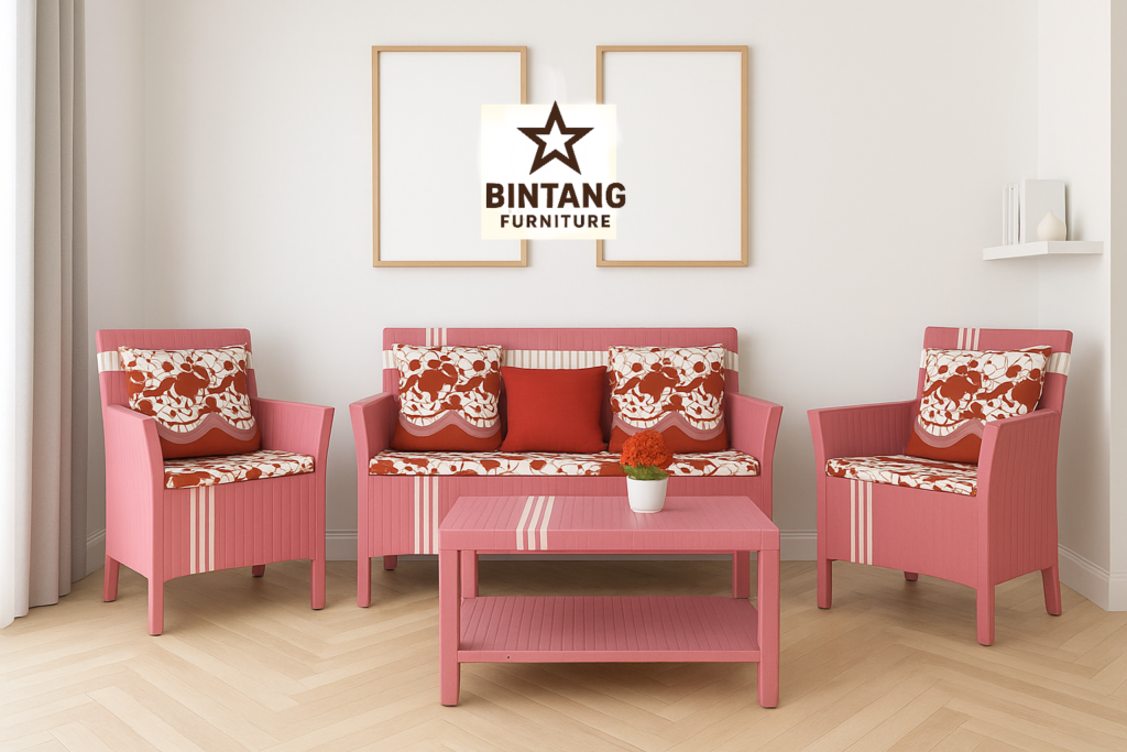 Sofa Ruang Tamu Rotan Sintetis