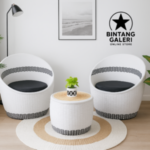 Kursi Teras Rotan Sintetis Minimalis