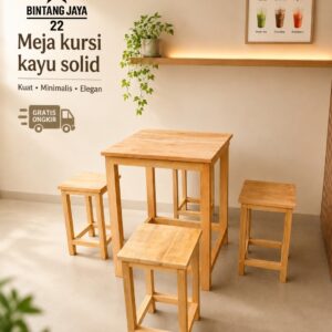 Meja Caffe Minimalis 4 Kursi Terlaris Kuat Kokoh Aesthetic